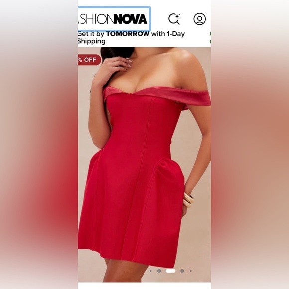 Preloved red bandage dress - Picture 8 of 9